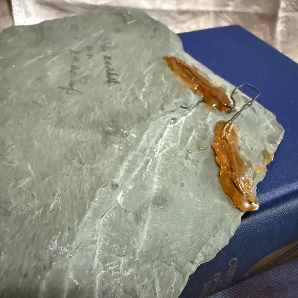 Vintage 75' Hand Painted Canvasback Duck Slate Stone Signed Folk wall Art Decor - Picture 7 of 8